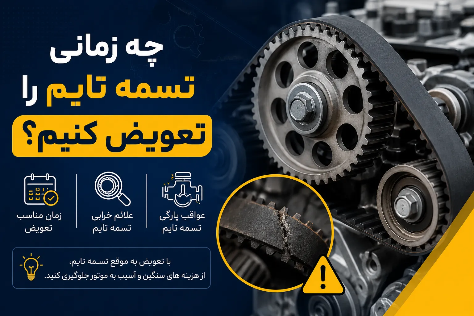 چه زمانی تسمه تایم را تعویض کنیم