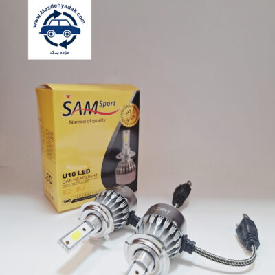 هدلایتH7  چهار طرفه m4 cob برند معروف سام اسپرت پایه H7